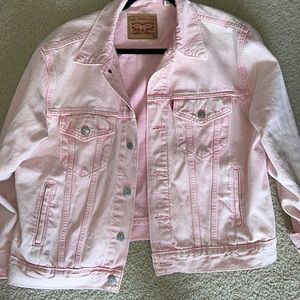Levi’s jean jacket pink XL